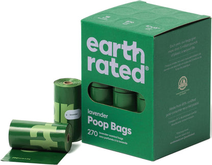 Leak-Proof Extra Thick Dog Waste Bags, Lavender Scented, 270 Count Refill Rolls